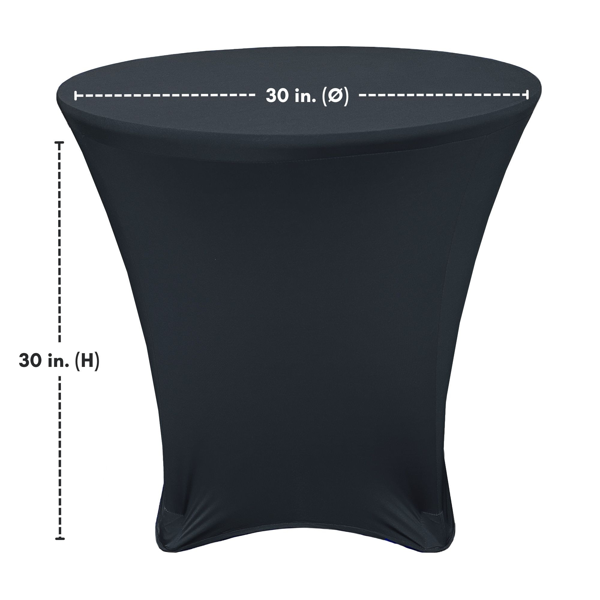 measurements of spandex cocktail lowboy black