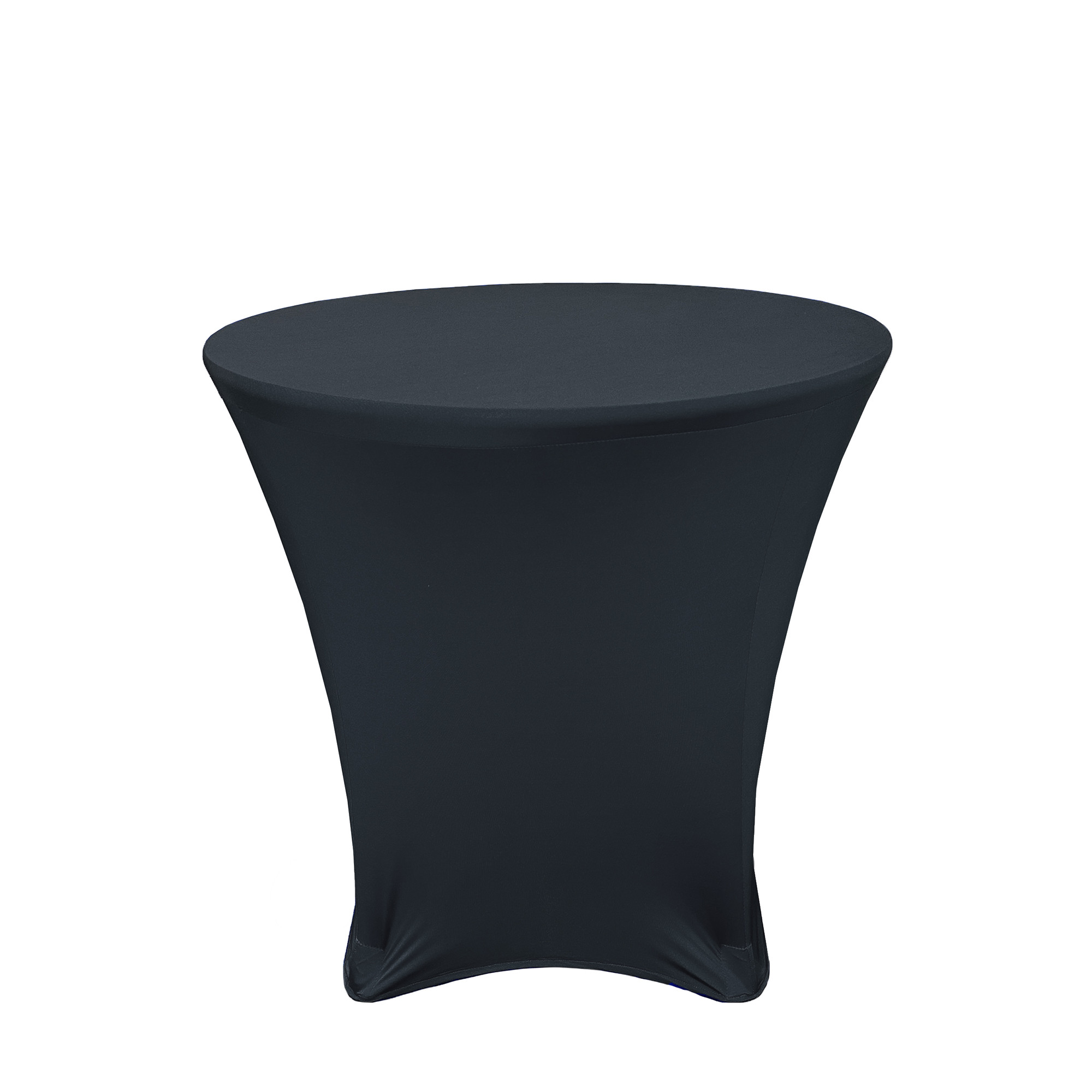 30 x 30 inch Lowboy Cocktail Round Stretch Spandex Table Covers Black
