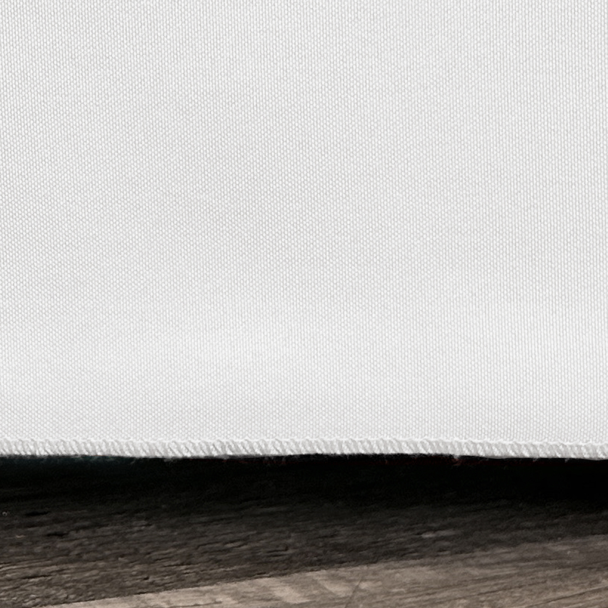 8 ft. Fitted Polyester Tablecloth Rectangular White front hem