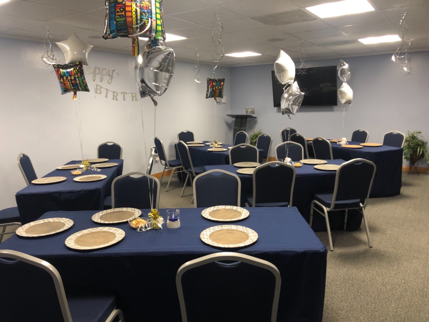 navy blue polyester fitted tablecloths
