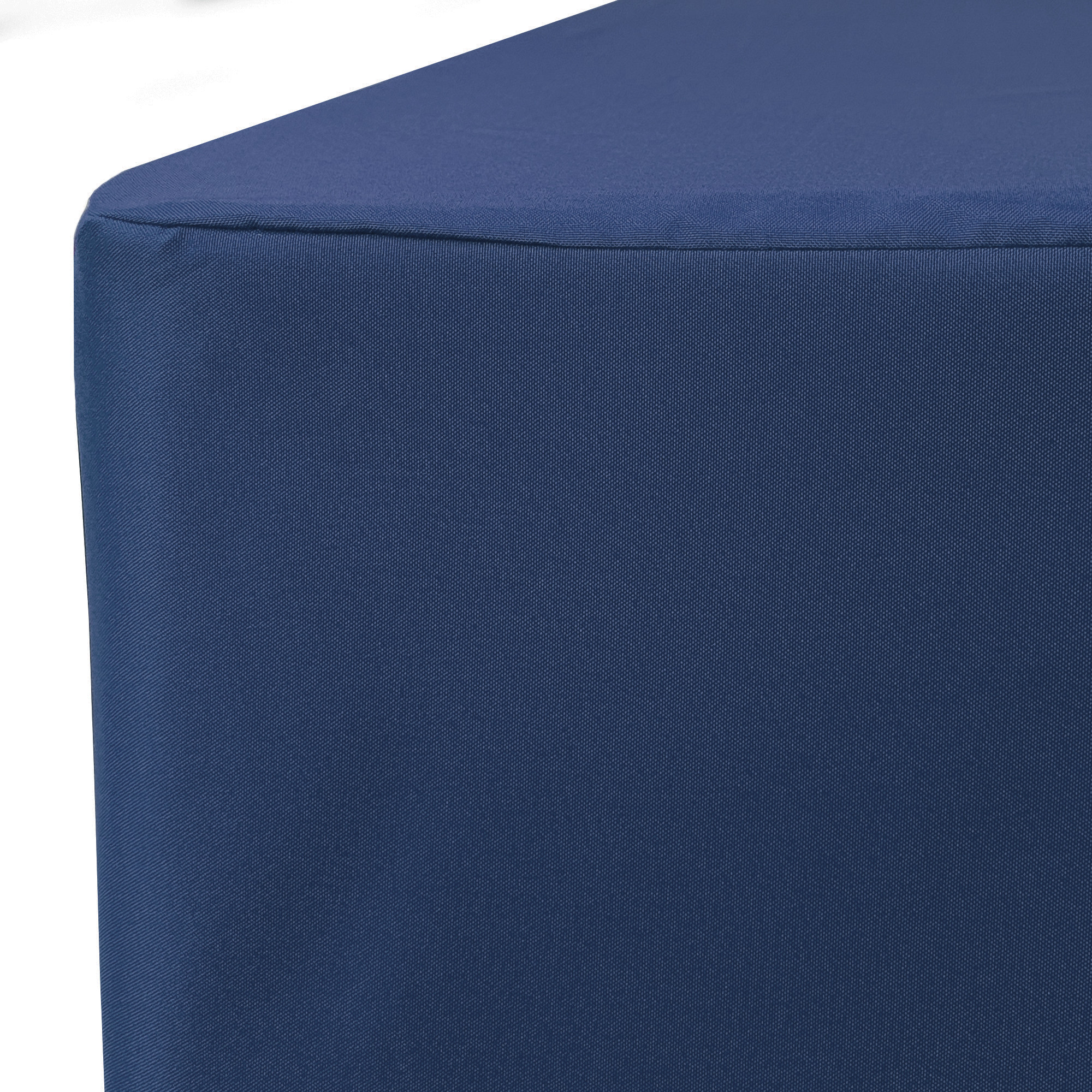 6 ft Fitted Rectangular Polyester Tablecloths Navy Blue corner