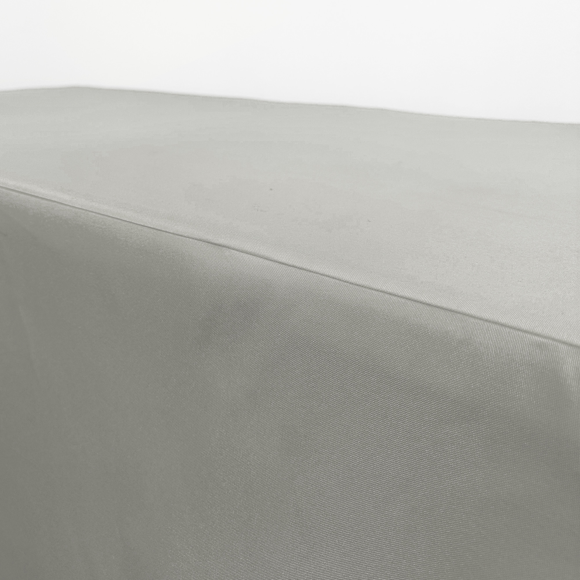 6 ft Fitted Rectangular Polyester Tablecloths Gray seam