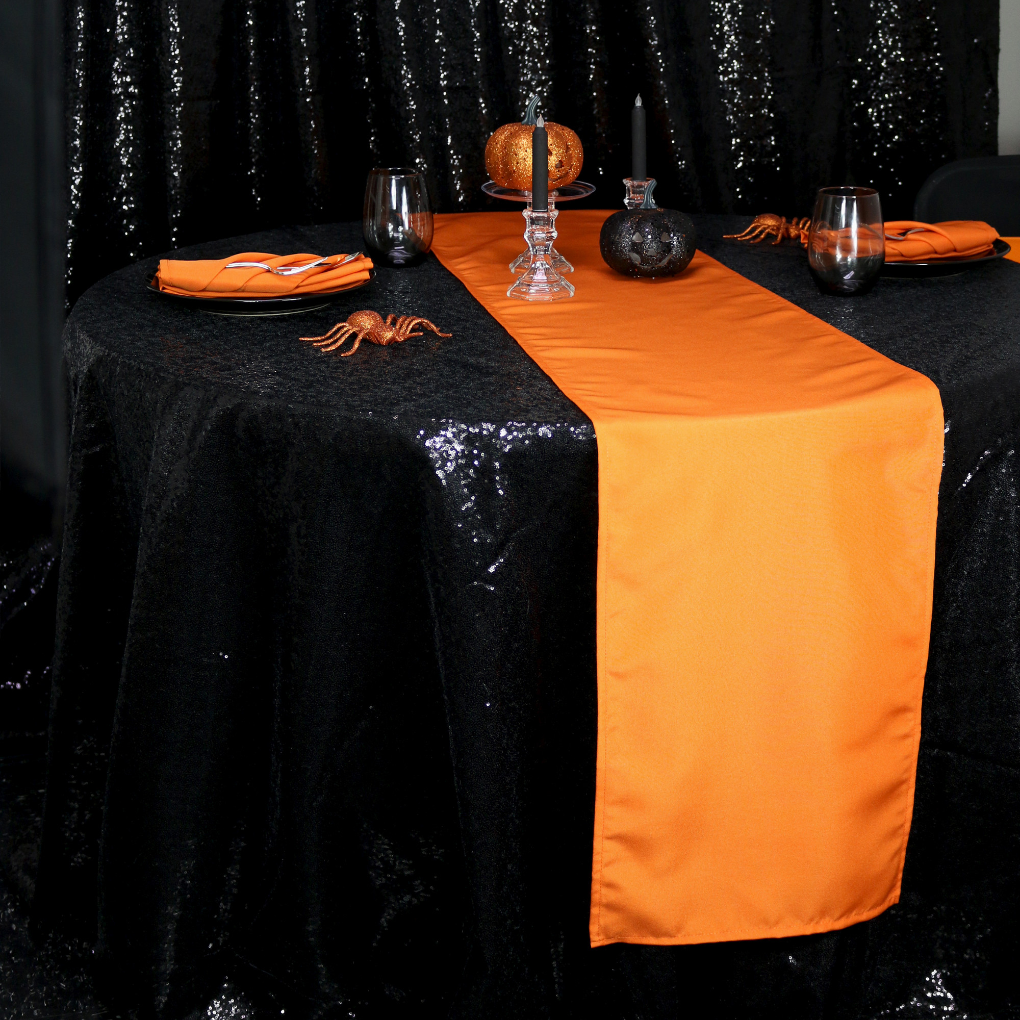 Halloween orange polyester runners