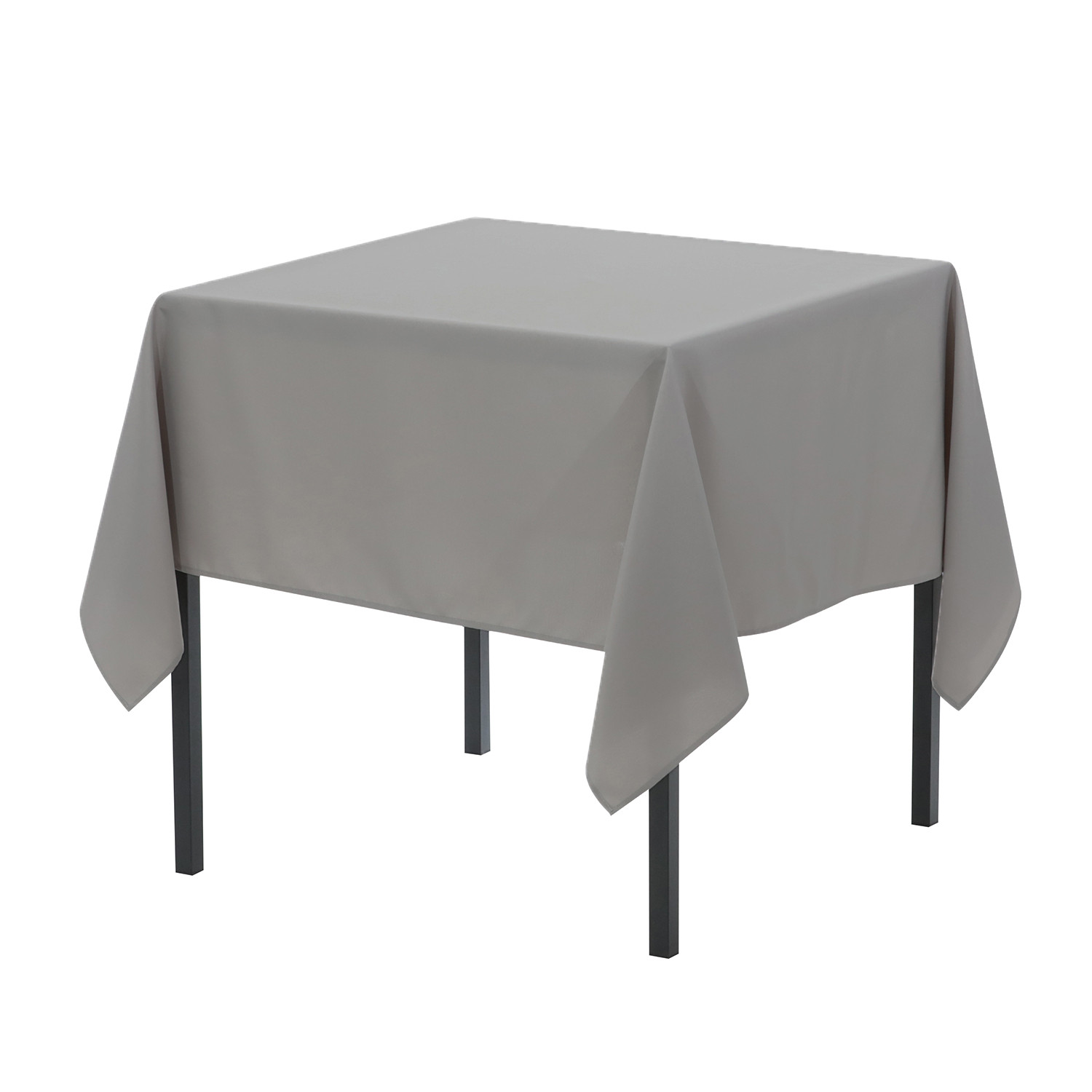 60 x 60 inch Square Polyester Tablecloth Gray