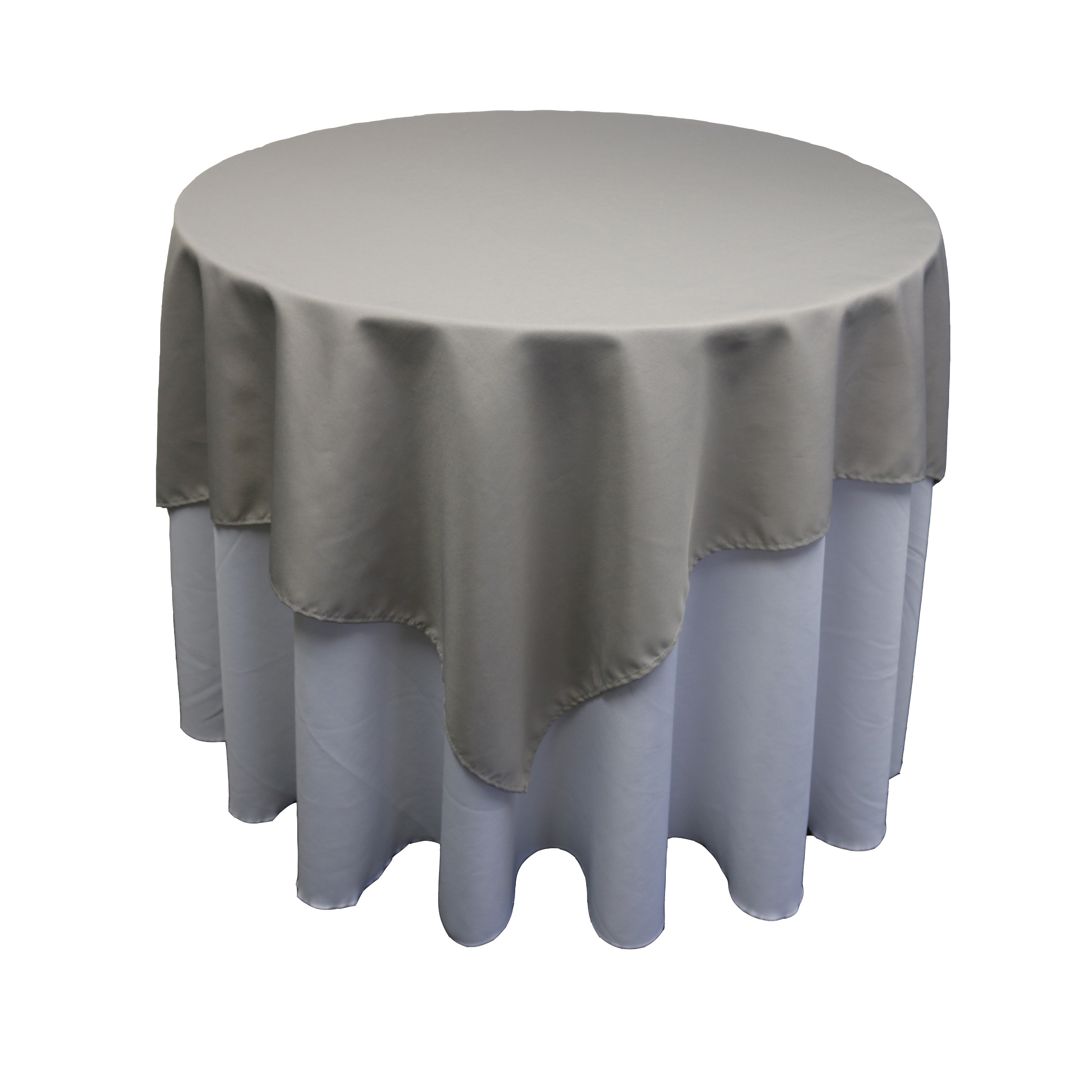  Square Polyester Tablecloth Gray