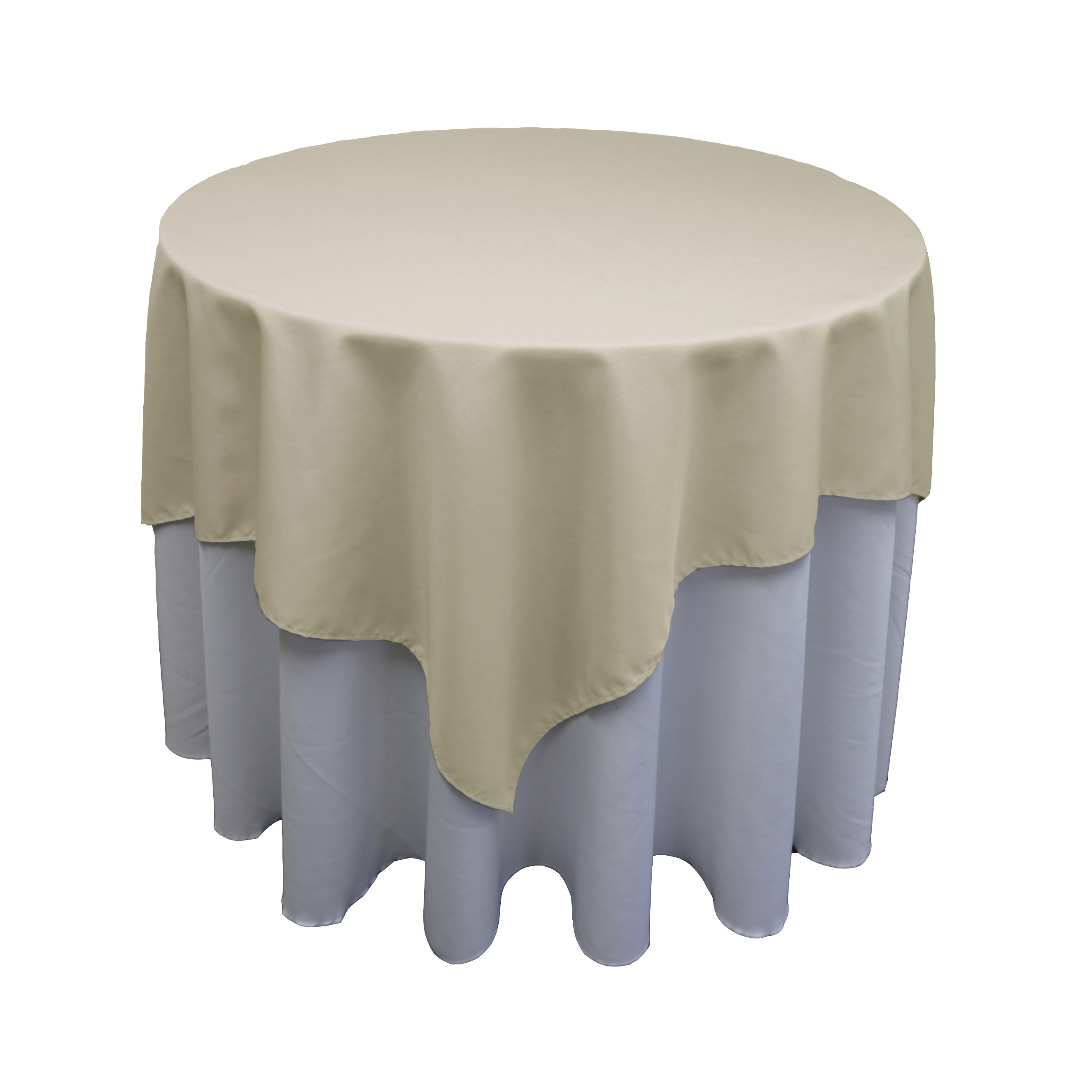 Square Polyester Tablecloth Ivory