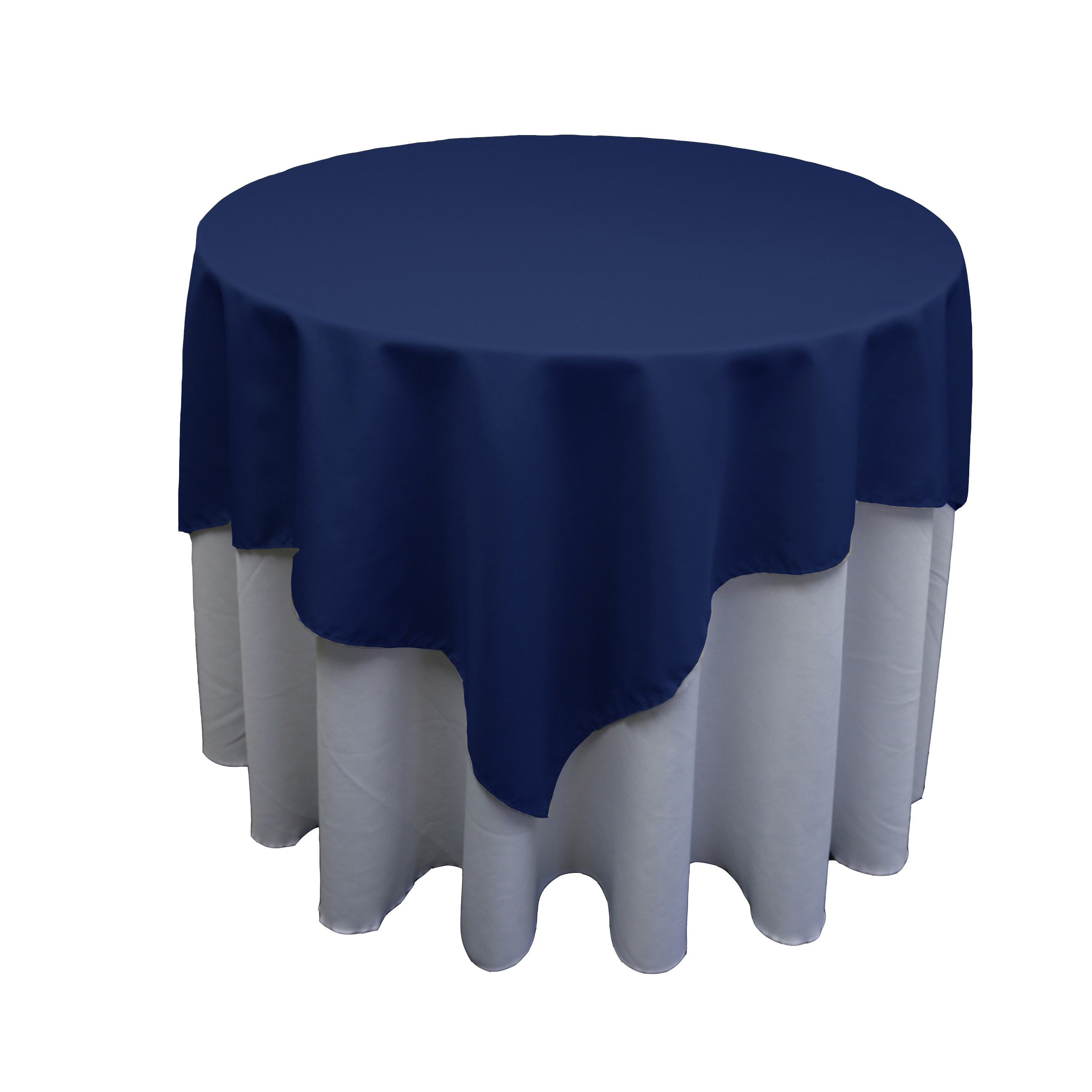 Square Polyester Tablecloth Navy Blue