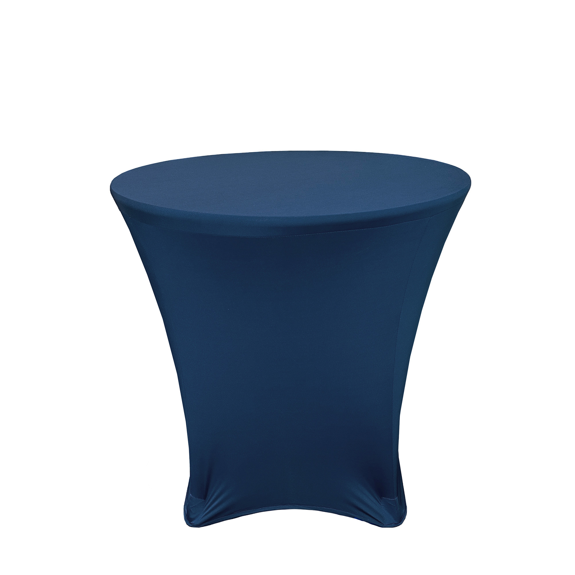 30 x 30 inch Lowboy Cocktail Round Stretch Spandex Table Covers Navy Blue