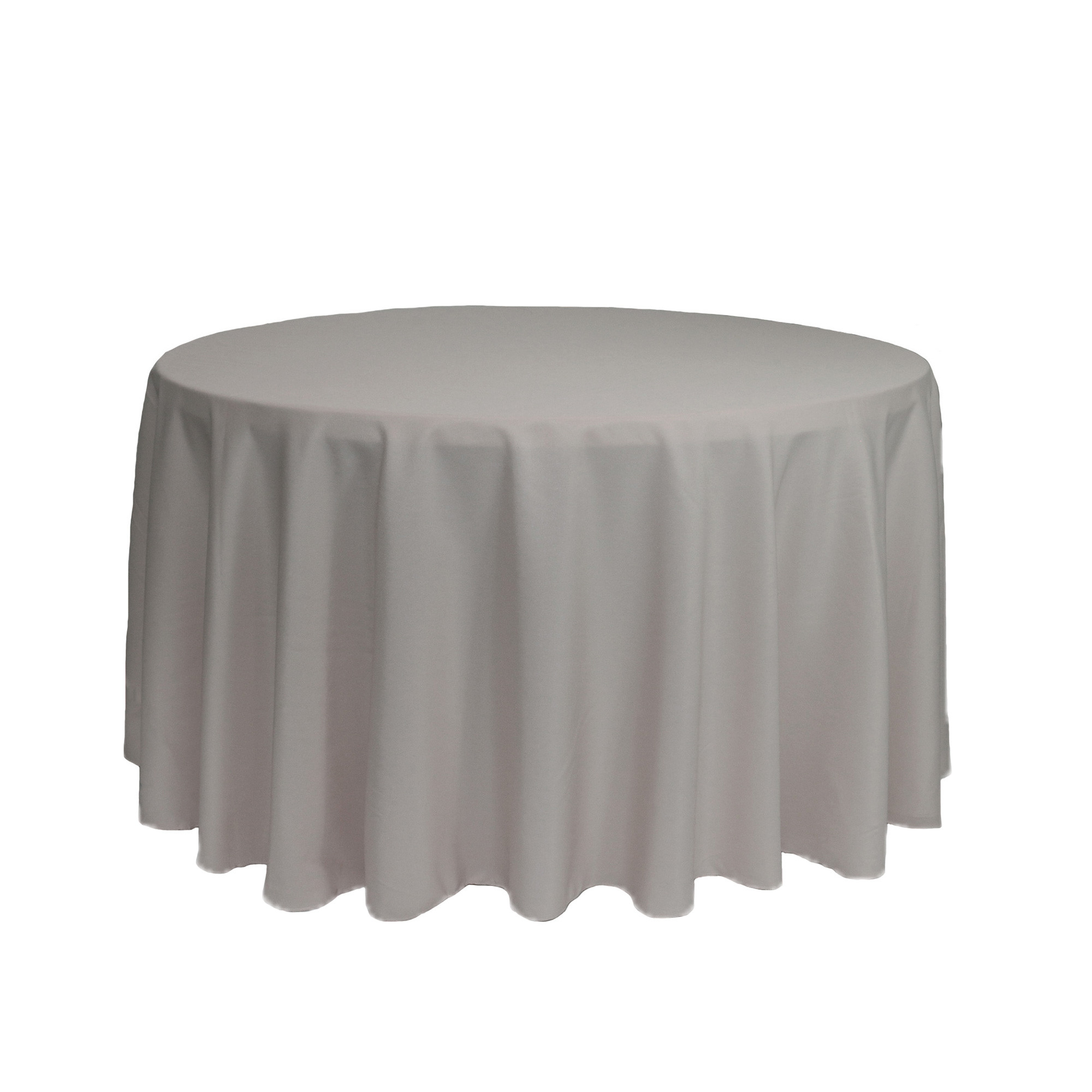 108 inch Round Polyester Tablecloth Gray