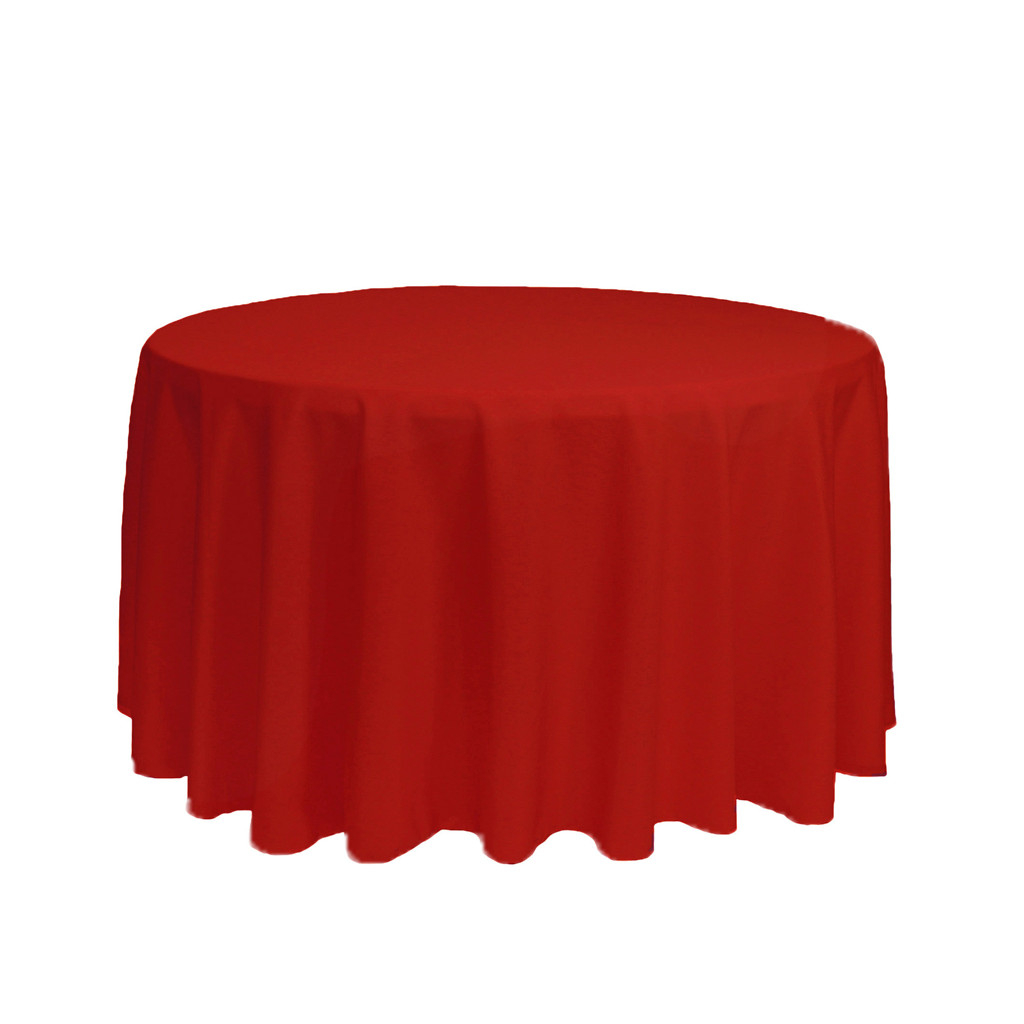 108 inch Round Polyester Tablecloth Red