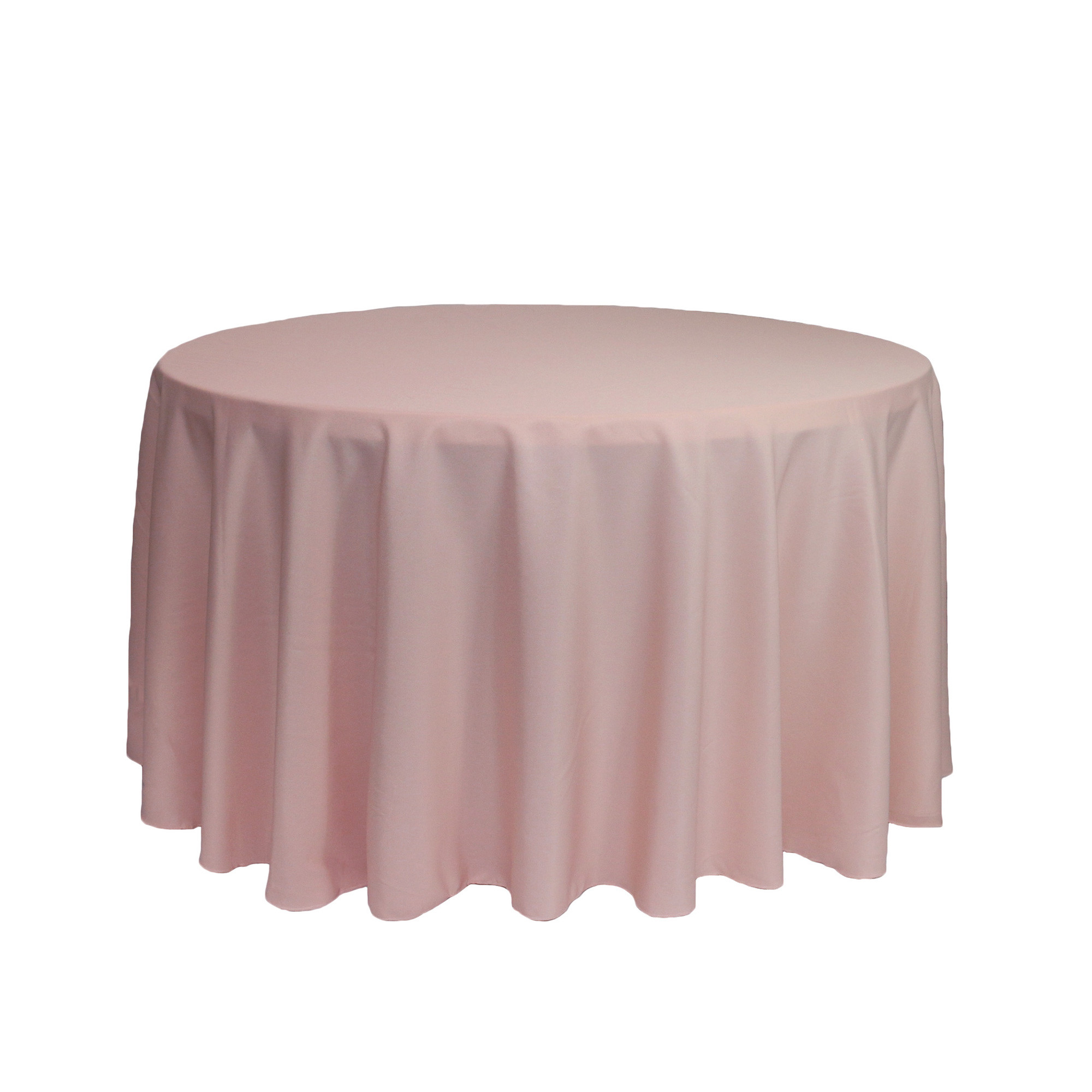 108 inch Round Polyester Tablecloth Blush