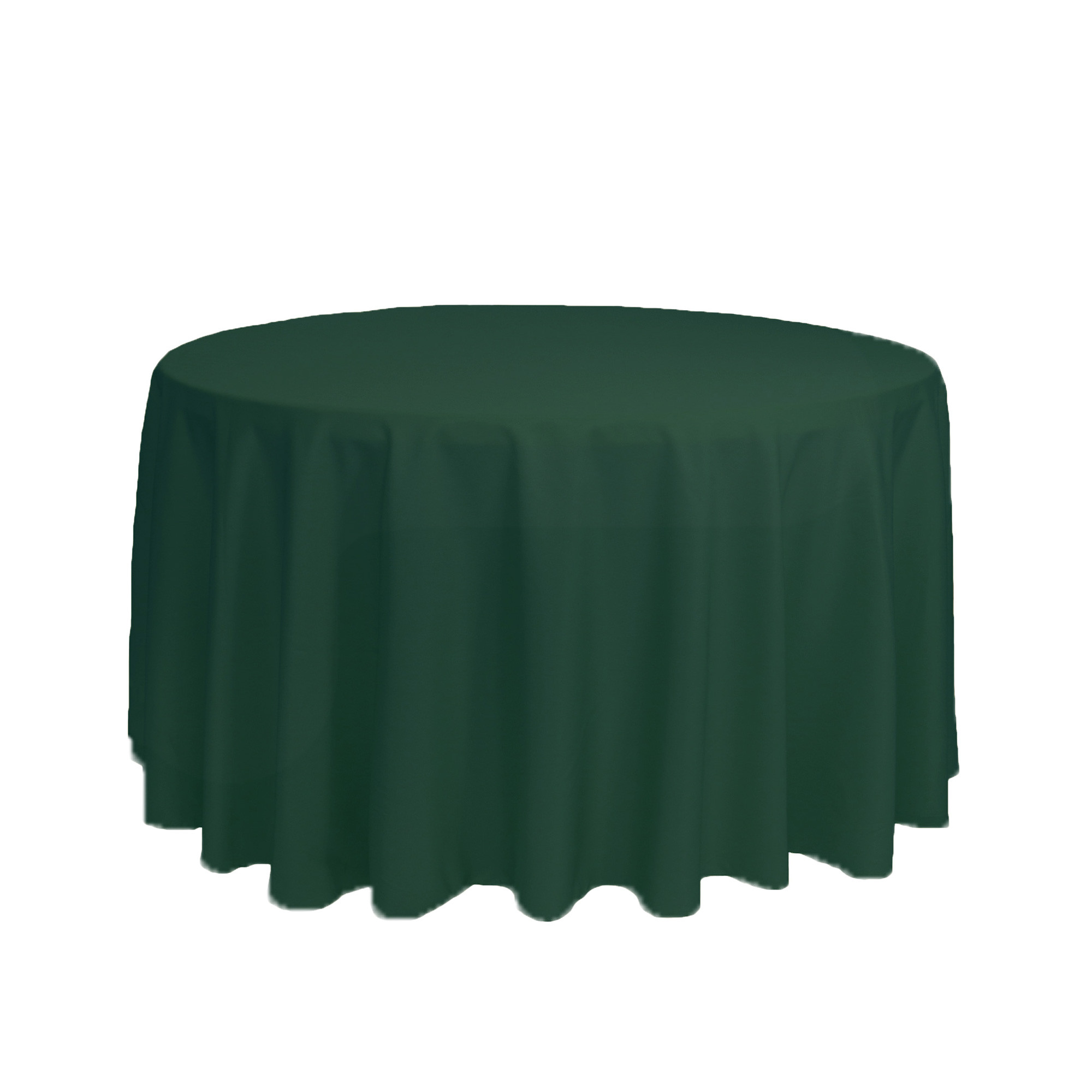 108 inch Round Polyester Tablecloth Hunter Green