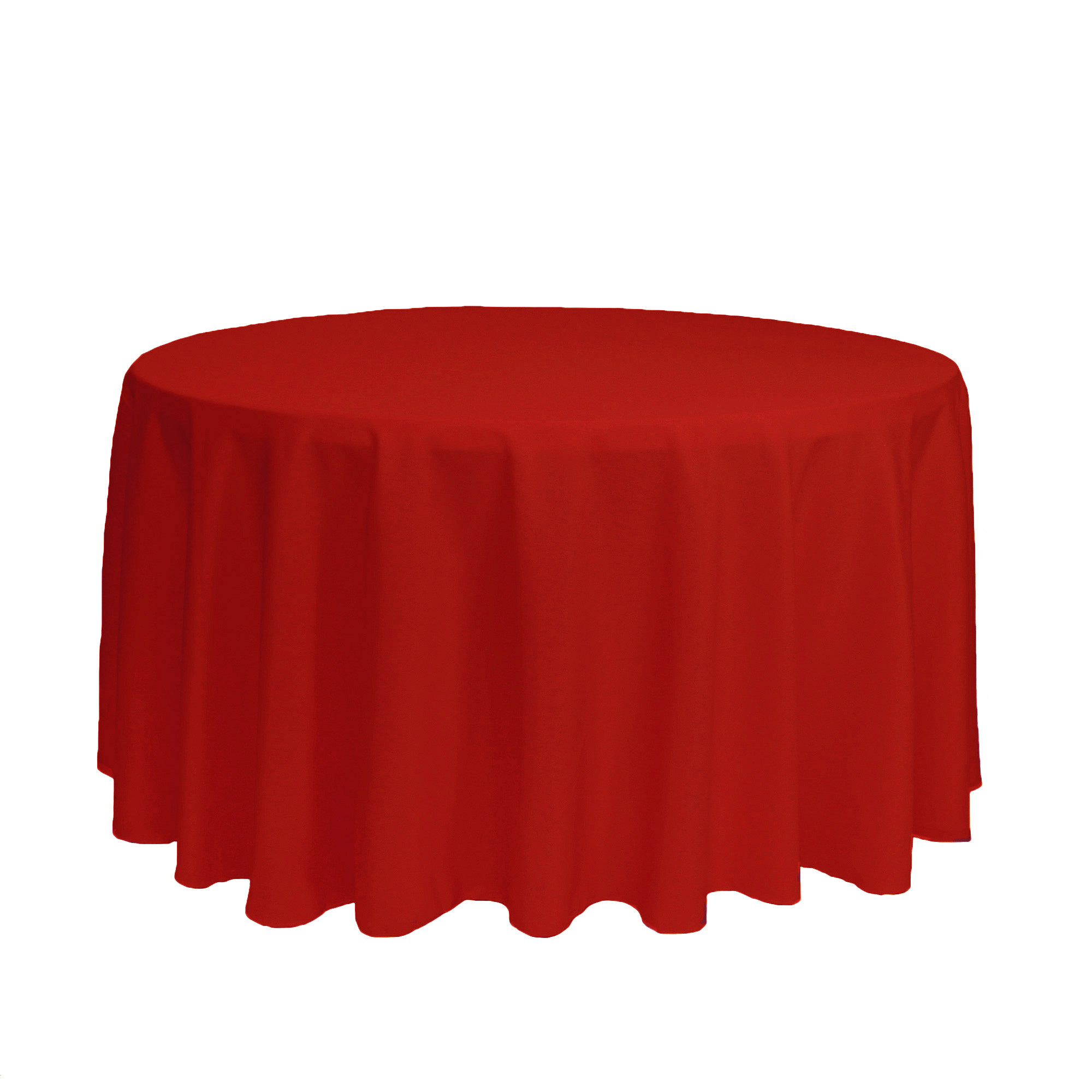 120 inch Round Polyester Tablecloth Red
