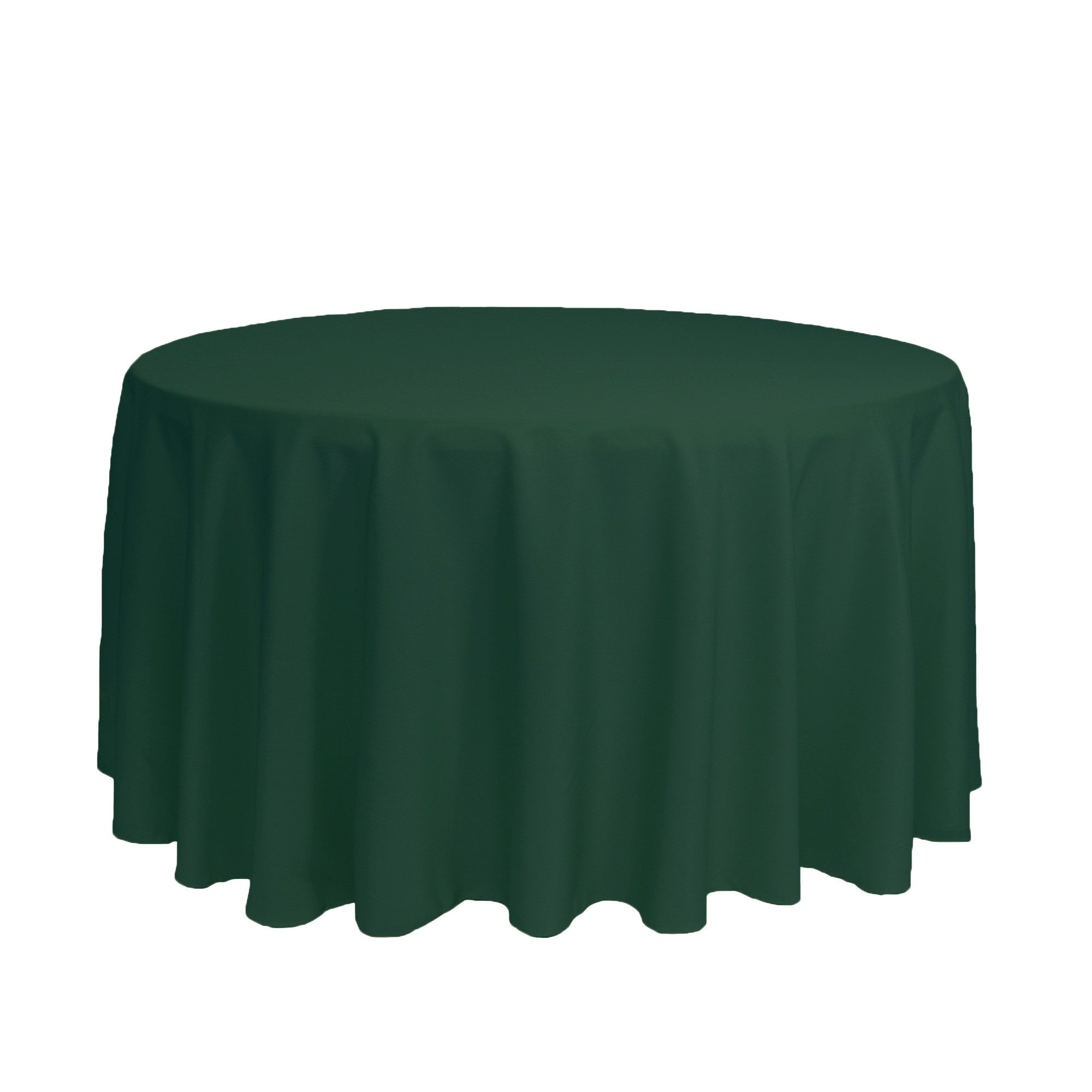 120 Inch Round Polyester Tablecloth Hunter Green