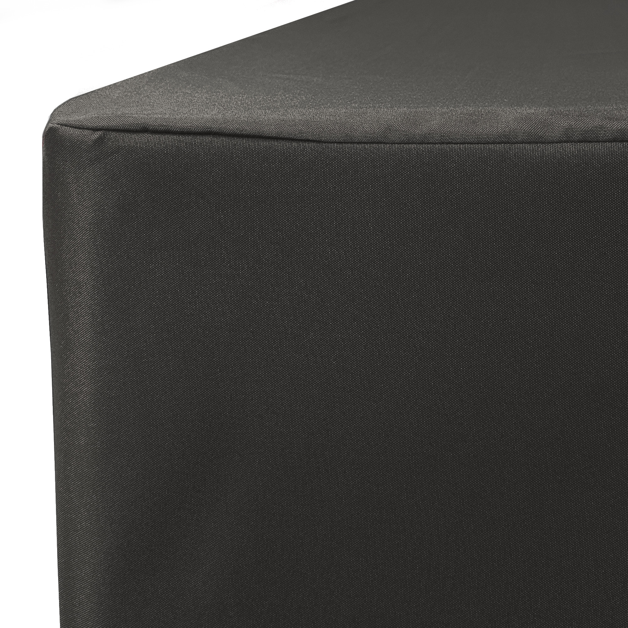 4 FT X 24 Inches Fitted Polyester Tablecloth Rectangular Black corner