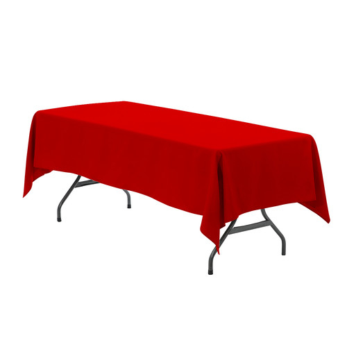 60 x 126 Inch Rectangular Polyester Tablecloth Red