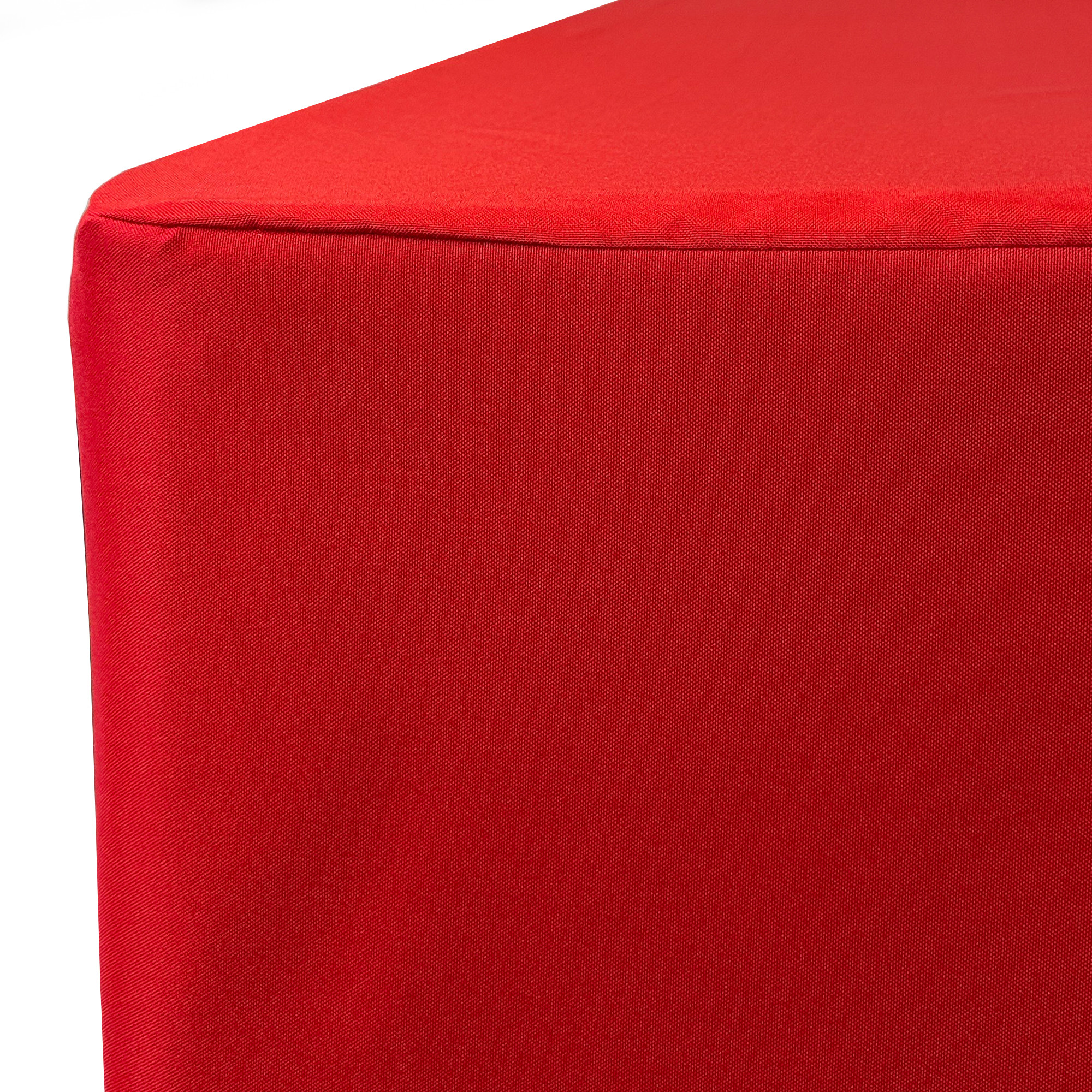 6 ft. Fitted Polyester Tablecloth Rectangular Red corner