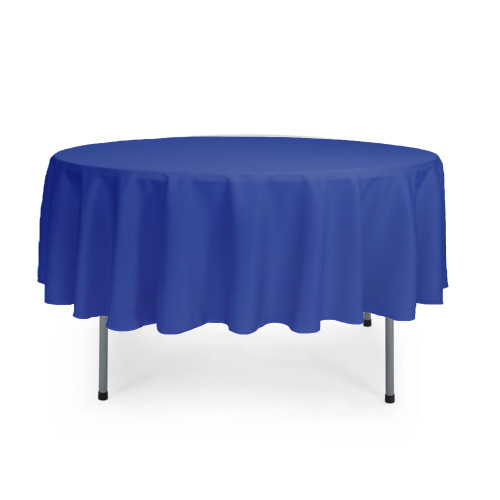 90 inch Round Polyester Tablecloth Royal Blue