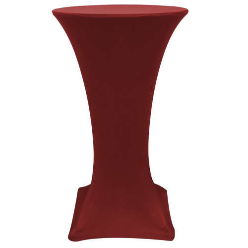 24 inch Highboy Cocktail Round Stretch Spandex Table Cover Burgundy 24 inch Highboy Cocktail Round Stretch Spandex Table Cover Burgundy