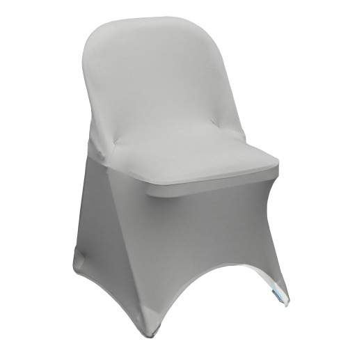 Stretch Spandex Folding Chair Cover Silver