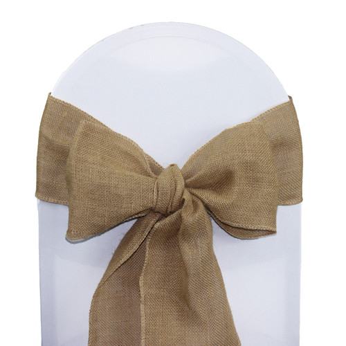 burlap chair sashes