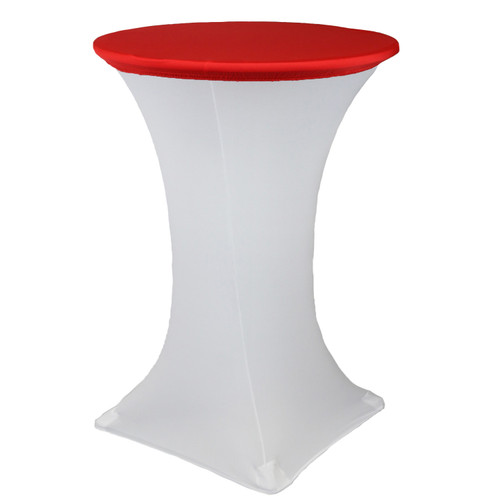 30" Stretch Spandex Table Topper/Cap Red  30" Stretch Spandex Table Topper/Cap Red