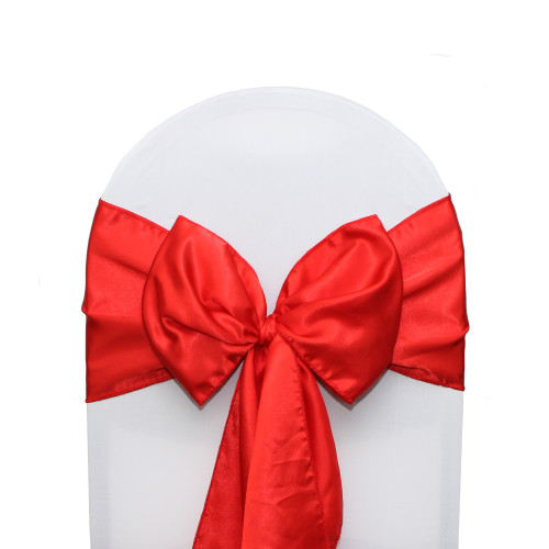 10 Pack Satin Sashes Red