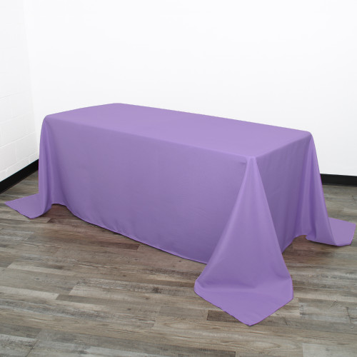 90 x 156 Inch Rectangular Polyester Tablecloth Lavender 90 x 156 Inch Rectangular Polyester Tablecloth Lavender