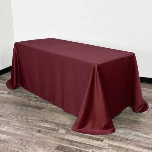 90 x 132 Inch Rectangular L'amour Tablecloth Burgundy