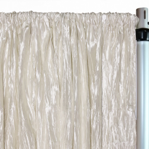 Crinkle Taffeta Drape/Backdrop 8 ft x 97 inches Ivory Crinkle Taffeta Drape/Backdrop 8 ft x 97 inches Ivory
