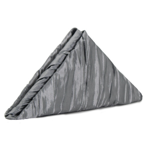 20 Inch Crinkle Taffeta Napkins Dark Silver