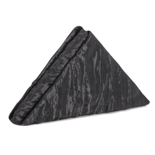 20 Inch Crinkle Taffeta Cloth Napkins Black