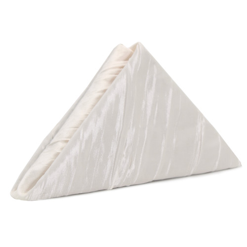 10 Pack 20 Inch Crinkle Taffeta Cloth Napkins Ivory