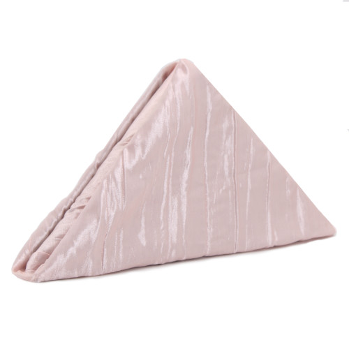20 Inch Crinkle Taffeta Cloth Napkins Blush