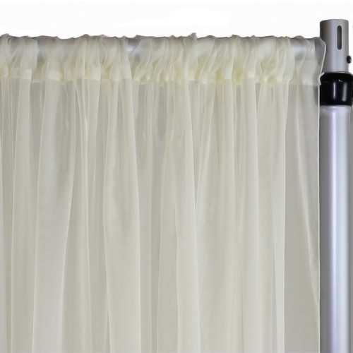 Voile Sheer Drape/Backdrop 20 ft x 116 Inches Ivory