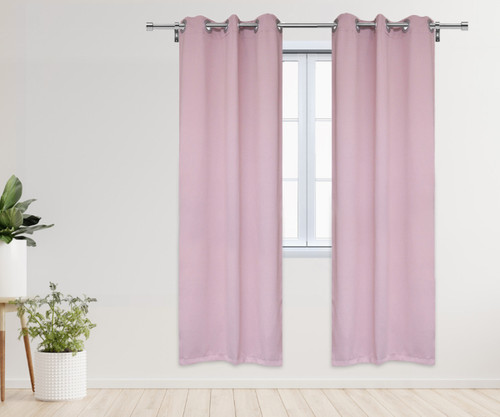 42 X 84 Inch Blackout Polyester Curtains with Grommets Blush