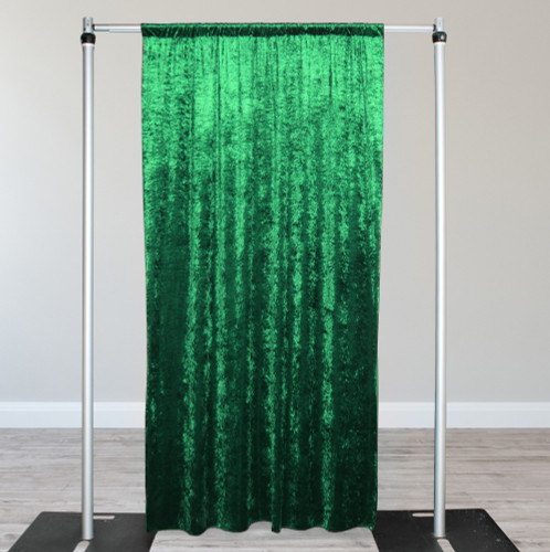 Velvet 8ft x 60" Drape with 4 inch pocket Emerald Green Velvet 8ft x 60" Drape with 4 inch pocket Emerald Green