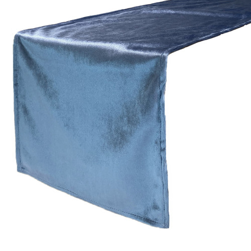 14 x 108 Inch Velvet Table Runner Dusty Blue 14 x 108 Inch Velvet Table Runner Dusty Blue