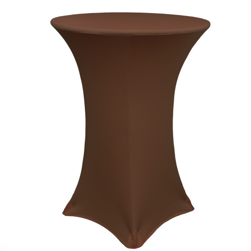 30 inch Highboy Cocktail Round Stretch Spandex Table Covers Chocolate Brown
