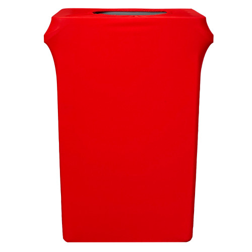 23 Gallon Spandex Slim Jim Narrow Trash Can Cover Red