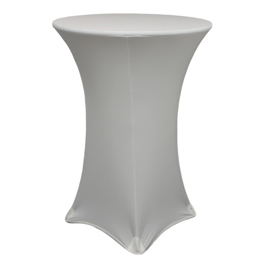 36 inch Highboy Cocktail Round Stretch Spandex Table Covers Silver 36 inch Highboy Cocktail Round Stretch Spandex Table Covers Silver