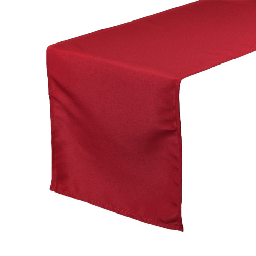 Dark Red Table Runners, Polyester Table Runner for Weddings