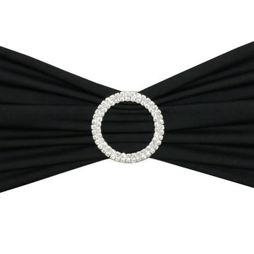 Round Rhinestone Chair Sash Buckle Silver Round Rhinestone Chair Sash Buckle Silver