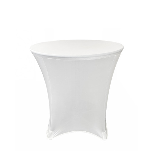 30 x 30 inch Lowboy Cocktail Round Stretch Spandex Table Covers White