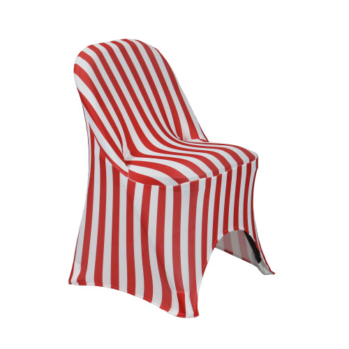 Spandex Folding Chair Covers Red/White