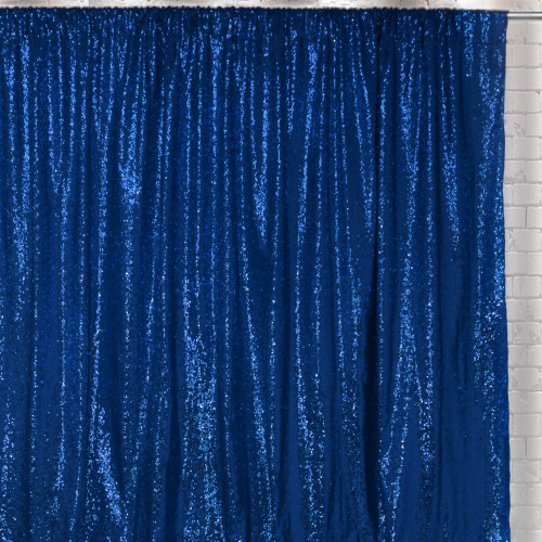 Glitz Sequin on Taffeta Drape/Backdrop 14 ft x 104 Inches Navy Blue