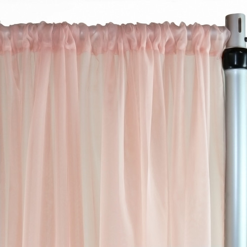 Voile Sheer Drape/Backdrop 30 ft x 116 Inches Blush