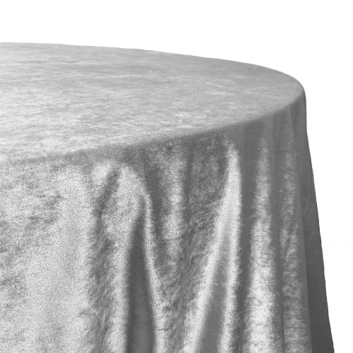 120 Inch Round Royal Velvet Tablecloth Gray Zoom