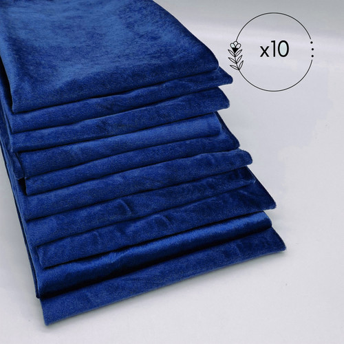 10 Pack 20 Inch Royal Velvet Cloth Napkins Navy Blue