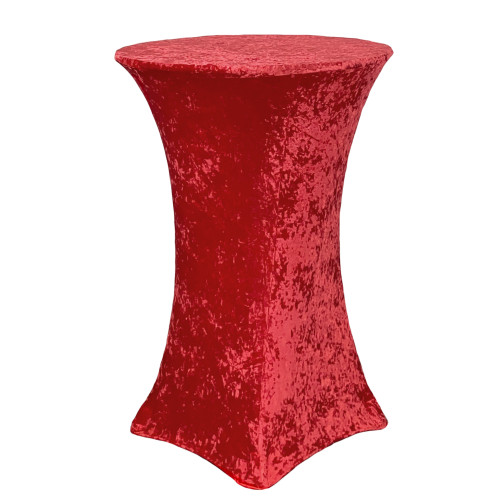 30 Inch Highboy Cocktail Round Stretch Spandex Table Cover Purple